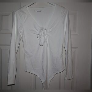 Abercrombie white long sleeve body suit